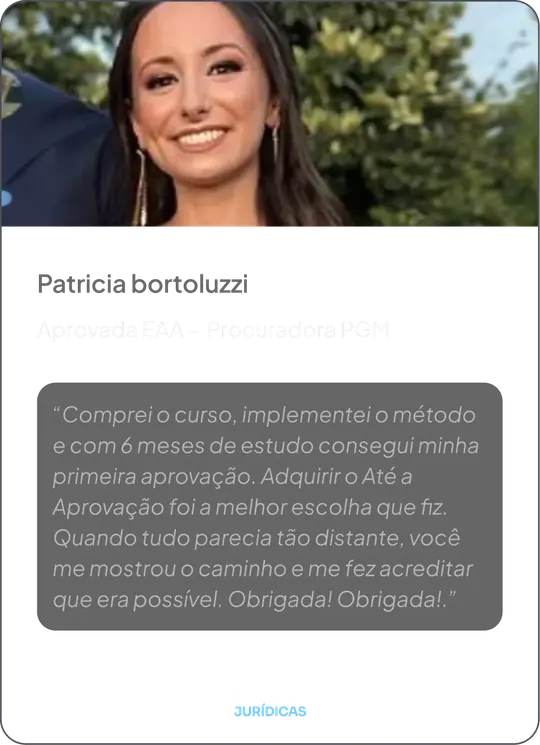 Patricia Bortoluzzi — Aprovada EAA, Procuradora PGM